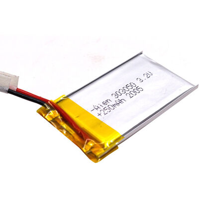 Custom Made LIFIPO4 BATTERY PACK 3.2V 250mAh with High Temperature LI FE PO BATTERY CELL