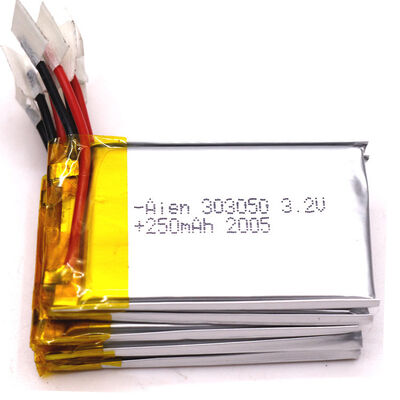 Custom Made LIFIPO4 BATTERY PACK 3.2V 250mAh with High Temperature LI FE PO BATTERY CELL