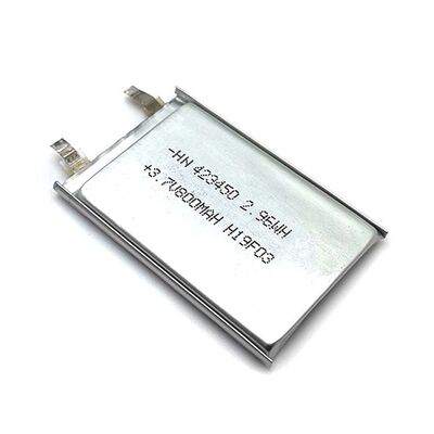 2.96Wh 800mAh 3.7V Li Ion Polymer Rechargeable Battery