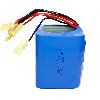 8700mAh 12V 18650 Lithium Ion Battery Pack with Balance Sampling Wire & Bare Copper Terminal Lugs for Agricultural Spraying Drone, CE China Manufacturer