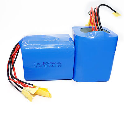 8700mAh 12V 18650 Lithium Ion Battery Pack with Balance Sampling Wire & Bare Copper Terminal Lugs for Agricultural Spraying Drone, CE China Manufacturer
