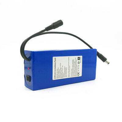 12Ah 12V Rechargeable Lithium Ion Battery Pack with Separate DC Male Female Charge Discharge Cable with Power Switch & LED Indicator Light for Off-Grid Mini DC Equipment，CE Certified