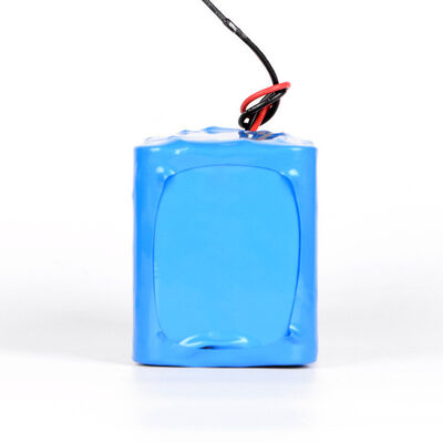 187.2Wh 15600mAh 12V 8650 Rechargeable Lithium Ion Battery Pack with Bare Red Black Wire Lead for Handheld Detector, RoHS Compliant Made in China