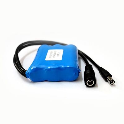 33.3Wh 12V 3Ah 18650 Lithium Ion Battery Pack with Separate DC Male Female Charge Discharge Cable for LED Light Strip,  MSDS China Manufacturing Factory