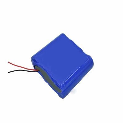 12V 2600mAh Flat Square 18650 Rechargeable Lithium Battery Pack with Stripped Red & Bare Black Lead Wires for Roadside Warning Signs, UN38.3 Certified