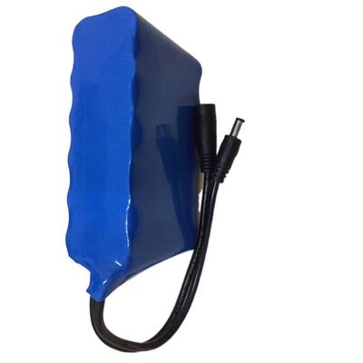 12V 8 Amp Rechargeable 18650 Lithium Ion Battery Pack with Separate DC Male Female Charge Discharge Cable for LED Strip Light, CE China Manufacturing Factory