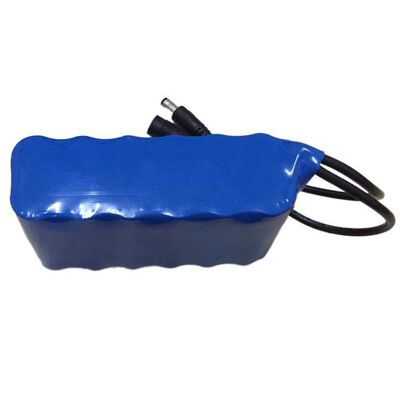 12V 8 Amp Rechargeable 18650 Lithium Ion Battery Pack with Separate DC Male Female Charge Discharge Cable for LED Strip Light, CE China Manufacturing Factory