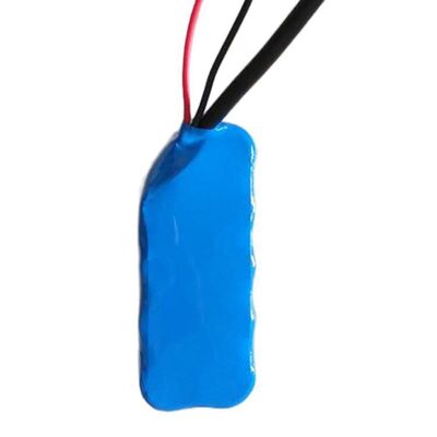 12V 6Ah 18650 Rechargeable Lithium Battery Pack, Blue PVC Heat Shrink Insulation with DC Female Charging Jack & Extra Stripped Red Black Lead Wires, CB China Manufacturer