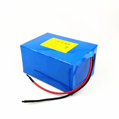 40Ah 12V Large Square Block 18650 Rechargeable Lithium Battery Pack with Stripped Red Black Bare Lead Wires for Portable Electronic Devices, RoHS Compliant Made in China