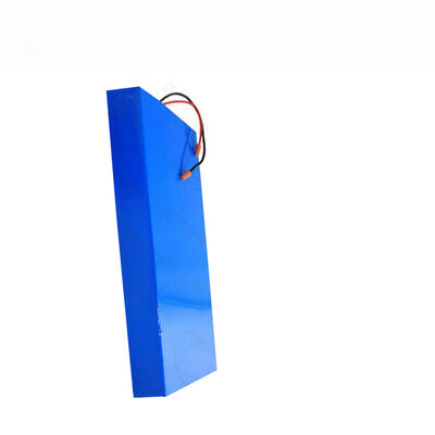 12V 8800mAh Slim Vertical 18650 Rechargeable Lithium Battery Pack, Blue PVC Heat Shrink Insulation with Heat-shrink Tubing Terminated Red Black Wires, CE China Manufacturer