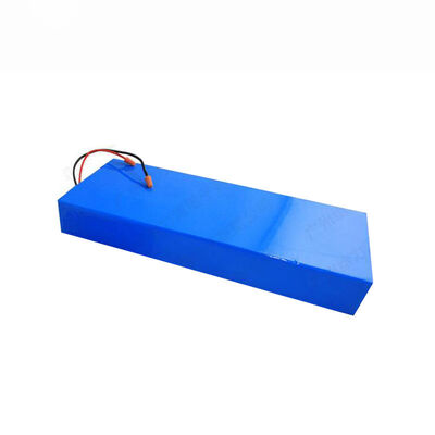 12V 8800mAh Slim Vertical 18650 Rechargeable Lithium Battery Pack, Blue PVC Heat Shrink Insulation with Heat-shrink Tubing Terminated Red Black Wires, CE China Manufacturer