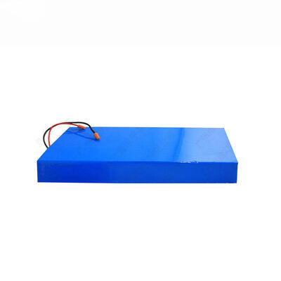12V 8800mAh Slim Vertical 18650 Rechargeable Lithium Battery Pack, Blue PVC Heat Shrink Insulation with Heat-shrink Tubing Terminated Red Black Wires, CE China Manufacturer