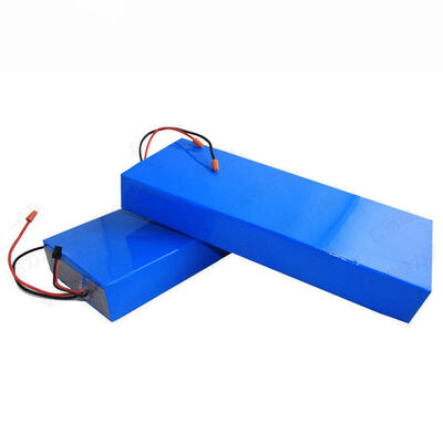 12V 8800mAh Slim Vertical 18650 Rechargeable Lithium Battery Pack, Blue PVC Heat Shrink Insulation with Heat-shrink Tubing Terminated Red Black Wires, CE China Manufacturer