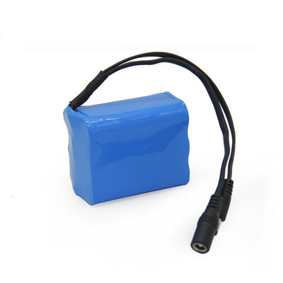 12V 5Ah 18650 Rechargeable Lithium Battery Pack, DC Male & Female Plug Dual Wiring PVC Blue Heat Shrink Wrap Battery for Scale Portable Backup Power, RoHS Compliant Made in China