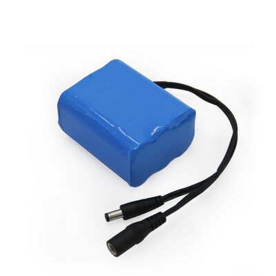 12V 5Ah 18650 Rechargeable Lithium Battery Pack, DC Male & Female Plug Dual Wiring PVC Blue Heat Shrink Wrap Battery for Scale Portable Backup Power, RoHS Compliant Made in China