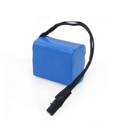 12V 5Ah 18650 Rechargeable Lithium Battery Pack, DC Male & Female Plug Dual Wiring PVC Blue Heat Shrink Wrap Battery for Scale Portable Backup Power, RoHS Compliant Made in China