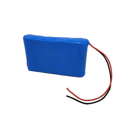Custom 12V 4400mAh Blue PVC Insulated BMS Protected Rechargeable Li-ion Cell with Bare Tinned Red Black Lead Wires for Slim Embedded Devices, RoHS Compliant Made in China