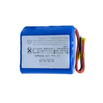 Custom 12V 5000mAh Rechargeable Lithium Battery Packs with Heat-Shrunk Bare Lead Wires for mall Solar Lights | IEC62133 China Manufacturer