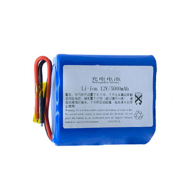 Custom 12V 5000mAh Rechargeable Lithium Battery Packs with Heat-Shrunk Bare Lead Wires for mall Solar Lights | IEC62133 China Manufacturer
