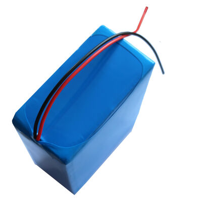 12V 39Ah 18650 Lithium Battery Pack with Blue PVC Insulated High-Capacity Rechargeable Li-ion Cell with Bare Lead Wires for Outdoor Surveillance, UN38.3 Compliant Made in China