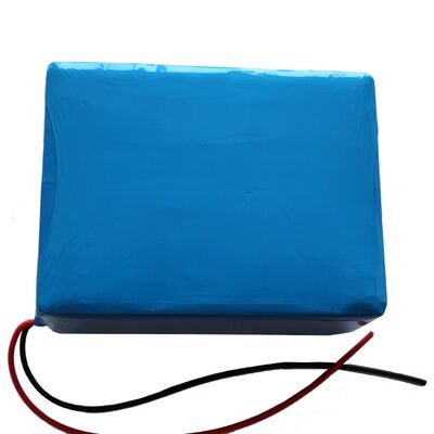 12V 39Ah 18650 Lithium Battery Pack with Blue PVC Insulated High-Capacity Rechargeable Li-ion Cell with Bare Lead Wires for Outdoor Surveillance, UN38.3 Compliant Made in China