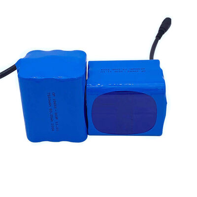 11.1V 7500mAh 18650 Lithium Battery Pack, Blue PVC Insulated Rechargeable Li-ion Cells for Handheld Testing Instruments with Pre-Wired DC Male Female Connectors, UN38.3 Certified
