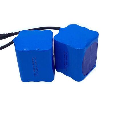 11.1V 7500mAh 18650 Lithium Battery Pack, Blue PVC Insulated Rechargeable Li-ion Cells for Handheld Testing Instruments with Pre-Wired DC Male Female Connectors, UN38.3 Certified