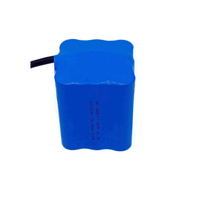 11.1V 7500mAh 18650 Lithium Battery Pack, Blue PVC Insulated Rechargeable Li-ion Cells for Handheld Testing Instruments with Pre-Wired DC Male Female Connectors, UN38.3 Certified