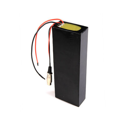 Sumsung 30Ah 24V Long Slim Black Plastic Enclosure 18650 Lithium Ion Battery Pack Built-in BMS XLR 3-Pin Connector Rechargeable Li-ion Battery for Balance Bike, MSDS China Factory