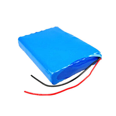 24V 20Ah Thin Flat Rectangular 18650 Lithium Ion Battery Pack Bare Red Black Wires Built-in BMS Rechargeable Li-ion Battery for Massage Equipment, CE China Factory
