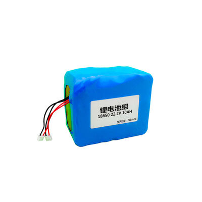 10Ah 24V 18650 Lithium Ion Battery Pack with 3Pin White JST Terminal Connector, Blue PVC Wrapped Rechargeable Li-ion Storage Battery for Cleaning Machine，IEC62133 China Manufacturer