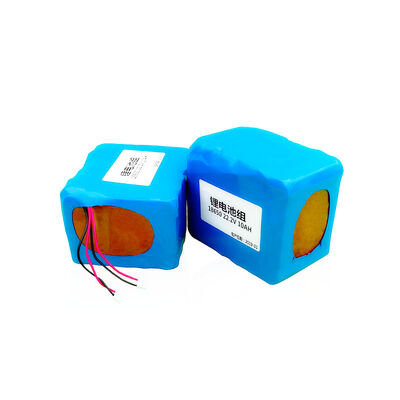 10Ah 24V 18650 Lithium Ion Battery Pack with 3Pin White JST Terminal Connector, Blue PVC Wrapped Rechargeable Li-ion Storage Battery for Cleaning Machine，IEC62133 China Manufacturer
