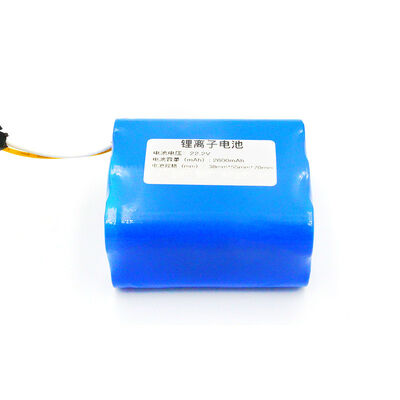 2600mAh 24V Custom Square Wave Shape 18650 Lithium Ion Battery Pack with Multi-Wire Black Plastic Terminal Connector，Li-ion Storage Battery for Medical Equipment，CE Compliant Made in China