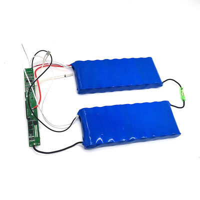 9Ah 24V Split Dual Cell Lithium Ion Battery Pack with Separate BMS Equalization Board, Blue PVC Wrapped Rechargeable Li-ion Storage Battery for E-Bike，CE China Manufacturer