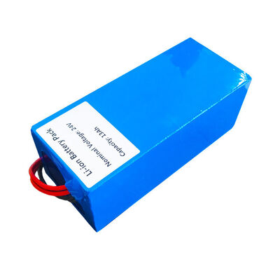 13Ah 24V Li-ion Battery Pack with 2Pin White JST Connector, Blue PVC Wrapped Rechargeable Lithium Storage Battery for Wheelchair，UN38.3 Compliant Made in China
