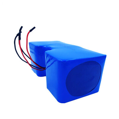 11.25Ah 24V Custom U-Shaped 18650 Lithium Ion Battery Pack, Dual Group Bare Red Black Wire Built-in BMS for DIY Robot, MSDS China Manufacturer
