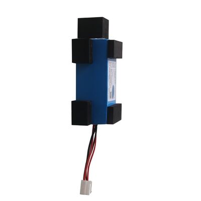 7.5Ah 24V 18650 Lithium Ion Battery Pack with Anti-Vibration Rubber Shock Pads JST 2P White Connector for Car Monitoring, MSDS Compliant Made in China