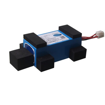7.5Ah 24V 18650 Lithium Ion Battery Pack with Anti-Vibration Rubber Shock Pads JST 2P White Connector for Car Monitoring, MSDS Compliant Made in China