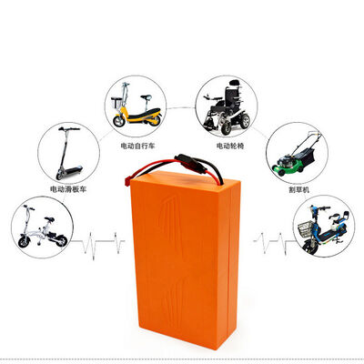 15Ah 48V Orange 18650 Lithium Ion Battery Pack Built-in BMS Red Anderson Plug Rechargeable Li-ion Battery for Electric Scooter, RoHS Compliant Made in China