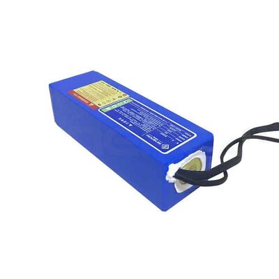12Ah 48V LiFePO4 Lithium Battery Pack, Long Strip Blue PVC Waterproof Lithium Iron Phosphate Battery with T-Type Power Plug & Signal Terminal Wire for Electric Bike, MSDS Certified