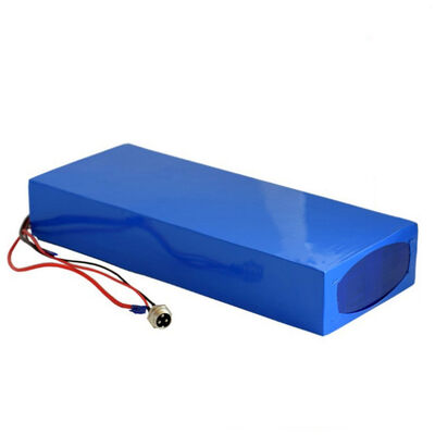 48V 10Ah Lithium Battery Pack, Long Blue PVC Waterproof Lithium Iron Phosphate Battery with Single Aviation Connector, Built-in Smart BMS for Scooter, CE China Manufacturer