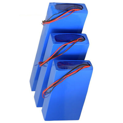 48V 10Ah Lithium Battery Pack, Long Blue PVC Waterproof Lithium Iron Phosphate Battery with Single Aviation Connector, Built-in Smart BMS for Scooter, CE China Manufacturer