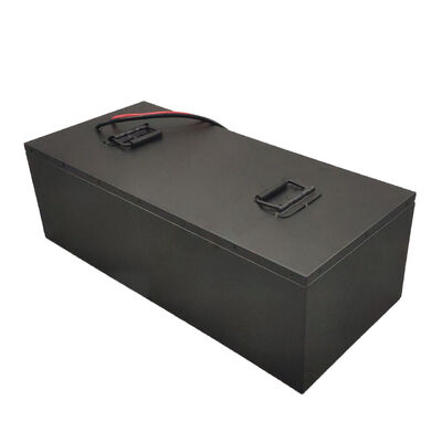 60Ah 48V LiFePO4 Lithium Battery Pack with Dual Recessed Top Carry Handles & Thick Red-Black Output Wires for Golf Cart Battery, IEC62133 China Manufacturer