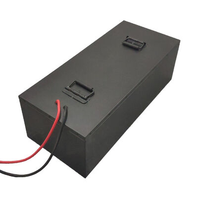 60Ah 48V LiFePO4 Lithium Battery Pack with Dual Recessed Top Carry Handles & Thick Red-Black Output Wires for Golf Cart Battery, IEC62133 China Manufacturer