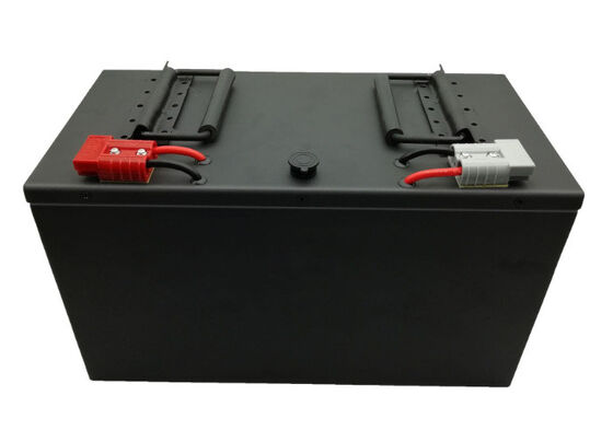 80Ah 48V LiFePO4 Lithium Battery Pack with Dual Separate Red & Gray Anderson Connectors & Double Top Carry Handles for Industrial Cleaning Machines, MSDS China Manufacturer