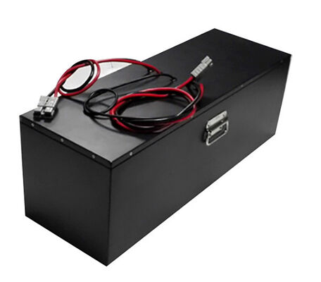 48V 100Ah LiFePO4 Lithium Battery Pack with Side Recessed Carry Handle & Dual Separate Anderson Connectors for Warehouse Automation Equipment, UN38.3 Certified