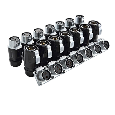 Custom Electronic Cable Manufacturer |LP20 Circular Single Hole Threaded Panel Rear Mounted 2 /3/ 4 /5 Pin Waterproof Aviation Plug Socket Connector  | China Wire Factory