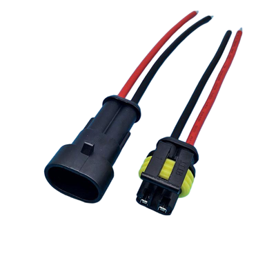 Custom Hook-Up Wire | 2 Pin Waterproof Plug Wire Harness Connector for Car  | Made in China | No Minimum Order