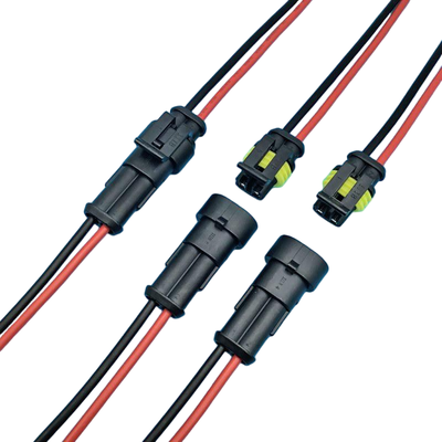 Custom Hook-Up Wire | 2 Pin Waterproof Plug Wire Harness Connector for Car  | Made in China | No Minimum Order