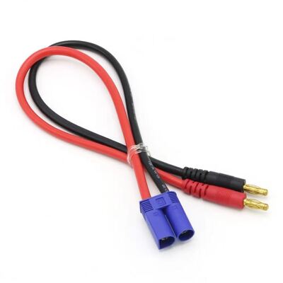 XT60 Battery Connection Cable Assembly | Custom 12WAG XT60 Female to 4.0mm Gold-Plated Banana Plug Charging Cable for RC Hobbyists | China OEM Manufacturer